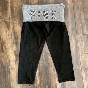 PINK Victoria’s Secret crop yoga pants bling xs